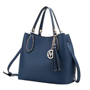 9141 Hobo Bag , Vegan Leather Tassel Shoulder Bag Handbag Purse, Double